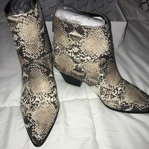 Snake Skin Healed Booties